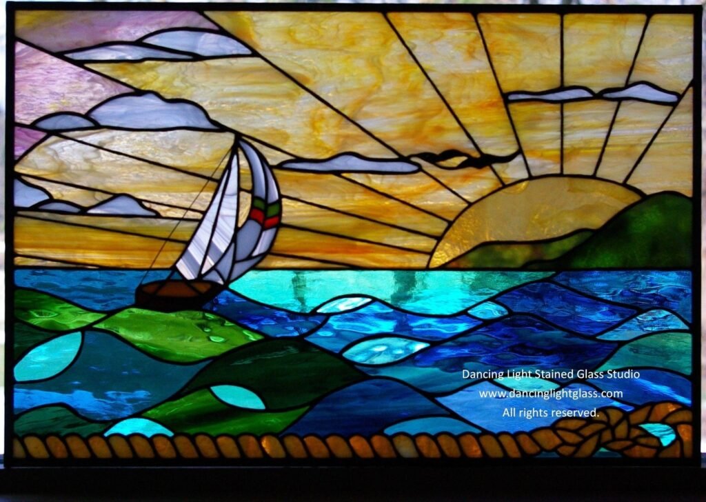 Crafting Luminous Stained Glass Ocean Scenes at Seaview Studios Crafting Luminous Stained Glass Ocean Scenes at Seaview Studios