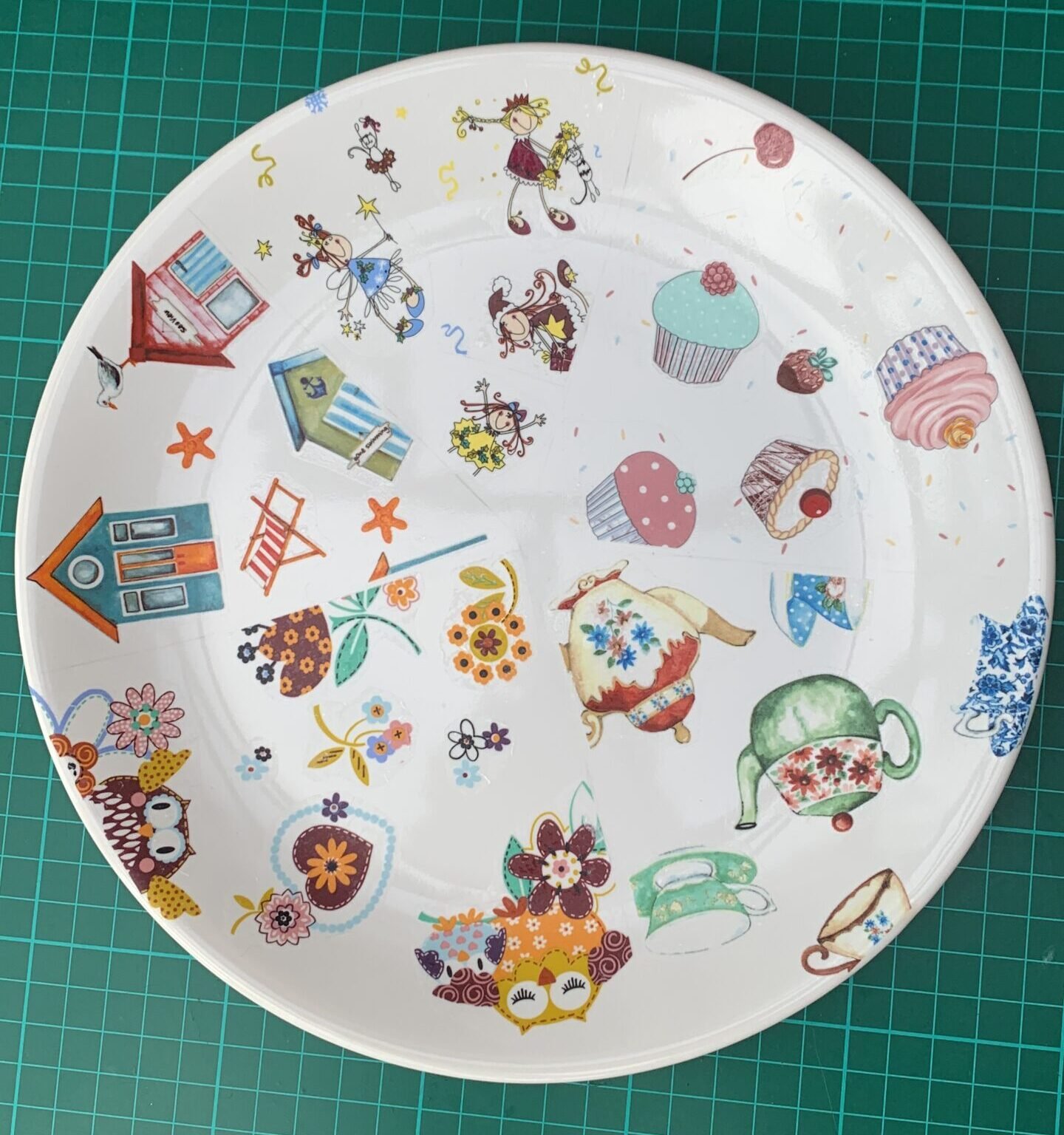 pottery transfer plate